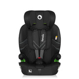 Scaun auto i-Size, Lionelo, Levi Fix, 76 - 150 cm, 1/2/3, ISOFIX + Top Tether, Tetiera reglabila in 10 pozitii, Insertie ergonomica Dri-Seat, Tapiterie lavabila, Testat la impact, Baza lata, Cotiere practice, Conform cu R129, Negru