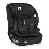 Scaun auto i-Size, Lionelo, Levi Fix, 76 - 150 cm, 1/2/3, ISOFIX + Top Tether, Tetiera reglabila in 10 pozitii, Insertie ergonomica Dri-Seat, Tapiterie lavabila, Testat la impact, Baza lata, Cotiere practice, Conform cu R129, Negru