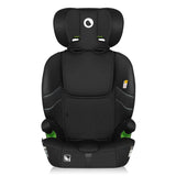 Scaun auto i-Size, Lionelo, Levi Fix, 76 - 150 cm, 1/2/3, ISOFIX + Top Tether, Tetiera reglabila in 10 pozitii, Insertie ergonomica Dri-Seat, Tapiterie lavabila, Testat la impact, Baza lata, Cotiere practice, Conform cu R129, Negru