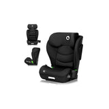 Scaun auto i-Size, Lionelo, Neal, Spatar reglabil in 4 pozitii, Tetiera in 10 pozitii, Suport sticla inclus, 15-36 Kg, 100-150 cm, Cu Isofix, Conform ECE R129, Negru