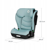 Scaun auto i-Size, Lionelo, Neal, Spatar reglabil in 4 pozitii, Tetiera in 10 pozitii, Suport sticla inclus, 15-36 Kg, 100-150 cm, Cu Isofix, Conform ECE R129, Verde Turquoise