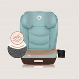 Scaun auto i-Size, Lionelo, Neal, Spatar reglabil in 4 pozitii, Tetiera in 10 pozitii, Suport sticla inclus, 15-36 Kg, 100-150 cm, Cu Isofix, Conform ECE R129, Verde Turquoise