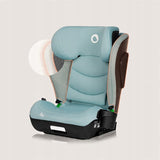 Scaun auto i-Size, Lionelo, Neal, Spatar reglabil in 4 pozitii, Tetiera in 10 pozitii, Suport sticla inclus, 15-36 Kg, 100-150 cm, Cu Isofix, Conform ECE R129, Verde Turquoise
