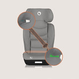 Scaun auto i-Size, Lionelo, Neal, Spatar reglabil in 4 pozitii, Tetiera in 10 pozitii, Suport sticla inclus, 15-36 Kg, 100-150 cm, Cu Isofix, Conform ECE R129, Verde Turquoise