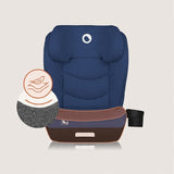 Scaun auto i-Size, Lionelo, Neal, Spatar reglabil in 4 pozitii, Tetiera in 10 pozitii, Suport sticla inclus, 15-36 Kg, 100-150 cm, Cu Isofix, Conform ECE R129, Albastru