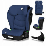 Scaun auto i-Size, Lionelo, Neal, Spatar reglabil in 4 pozitii, Tetiera in 10 pozitii, Suport sticla inclus, 15-36 Kg, 100-150 cm, Cu Isofix, Conform ECE R129, Albastru