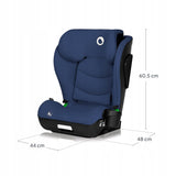 Scaun auto i-Size, Lionelo, Neal, Spatar reglabil in 4 pozitii, Tetiera in 10 pozitii, Suport sticla inclus, 15-36 Kg, 100-150 cm, Cu Isofix, Conform ECE R129, Albastru