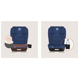 Scaun auto i-Size, Lionelo, Neal, Spatar reglabil in 4 pozitii, Tetiera in 10 pozitii, Suport sticla inclus, 15-36 Kg, 100-150 cm, Cu Isofix, Conform ECE R129, Albastru