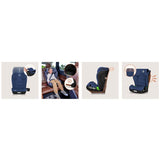 Scaun auto i-Size, Lionelo, Neal, Spatar reglabil in 4 pozitii, Tetiera in 10 pozitii, Suport sticla inclus, 15-36 Kg, 100-150 cm, Cu Isofix, Conform ECE R129, Albastru