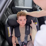 Scaun auto i-Size, Lionelo, Neal, Spatar reglabil in 4 pozitii, Tetiera in 10 pozitii, Suport sticla inclus, 15-36 Kg, 100-150 cm, Cu Isofix, Conform ECE R129, Albastru