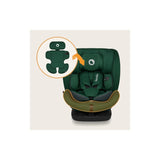Scaun auto, Lionelo, Bastiaan i-Size, 4 in 1, Protectie laterala, Cu spatar inclinabil in 4 pozitii, Cu tetiera reglabila in 7 pozitii, Rotire 360 grade, Top Tether, 0-36 Kg, 40-150 cm, Cu Isofix, Conform cu ECE R129/03, Verde