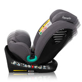 Scaun auto, Lionelo, Bastiaan One i-Size, 4 in 1, Protectie laterala, Cu spatar inclinabil in 4 pozitii, Cu tetiera reglabila in 13 pozitii, Rotire 360 grade, Top Tether, 0-36 Kg, 40-150 cm, Cu Isofix, Conform cu ECE R129, Gri