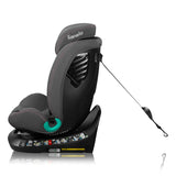 Scaun auto, Lionelo, Bastiaan One i-Size, 4 in 1, Protectie laterala, Cu spatar inclinabil in 4 pozitii, Cu tetiera reglabila in 13 pozitii, Rotire 360 grade, Top Tether, 0-36 Kg, 40-150 cm, Cu Isofix, Conform cu ECE R129, Roz