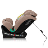 Scaun auto, Lionelo, Bastiaan One i-Size, 4 in 1, Protectie laterala, Cu spatar inclinabil in 4 pozitii, Cu tetiera reglabila in 13 pozitii, Rotire 360 grade, Top Tether, 0-36 Kg, 40-150 cm, Cu Isofix, Conform cu ECE R129, Bej