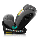 Scaun auto, Lionelo, Bastiaan One i-Size, 4 in 1, Protectie laterala, Cu spatar inclinabil in 4 pozitii, Cu tetiera reglabila in 13 pozitii, Rotire 360 grade, Top Tether, 0-36 Kg, 40-150 cm, Cu Isofix, Conform cu ECE R129, Roz