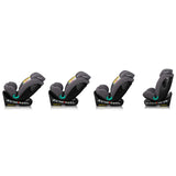 Scaun auto, Lionelo, Bastiaan One i-Size, 4 in 1, Protectie laterala, Cu spatar inclinabil in 4 pozitii, Cu tetiera reglabila in 13 pozitii, Rotire 360 grade, Top Tether, 0-36 Kg, 40-150 cm, Cu Isofix, Conform cu ECE R129, Gri