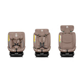 Scaun auto, Lionelo, Bastiaan One i-Size, 4 in 1, Protectie laterala, Cu spatar inclinabil in 4 pozitii, Cu tetiera reglabila in 13 pozitii, Rotire 360 grade, Top Tether, 0-36 Kg, 40-150 cm, Cu Isofix, Conform cu ECE R129, Bej
