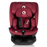 Scaun auto, Lionelo, Bastiaan RWF i-Size, Pozitie de somn, Protectie laterala, Rotire 360 grade, 0-36 Kg, Cu Isofix si Centura Top Tether, Conform cu standardul european de securitate ECE R129, Rosu