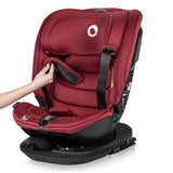 Scaun auto, Lionelo, Bastiaan RWF i-Size, Pozitie de somn, Protectie laterala, Rotire 360 grade, 0-36 Kg, Cu Isofix si Centura Top Tether, Conform cu standardul european de securitate ECE R129, Rosu