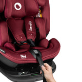 Scaun auto, Lionelo, Bastiaan RWF i-Size, Pozitie de somn, Protectie laterala, Rotire 360 grade, 0-36 Kg, Cu Isofix si Centura Top Tether, Conform cu standardul european de securitate ECE R129, Rosu