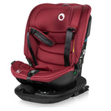 Scaun auto, Lionelo, Bastiaan RWF i-Size, Pozitie de somn, Protectie laterala, Rotire 360 grade, 0-36 Kg, Cu Isofix si Centura Top Tether, Conform cu standardul european de securitate ECE R129, Rosu