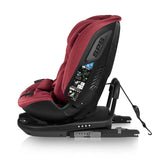 Scaun auto, Lionelo, Bastiaan RWF i-Size, Pozitie de somn, Protectie laterala, Rotire 360 grade, 0-36 Kg, Cu Isofix si Centura Top Tether, Conform cu standardul european de securitate ECE R129, Rosu