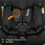 Scaun auto, Lionelo, Braam Air, i-Size, 0-36 Kg, 40-150 cm, Cu isofix si picior de fixare, Protectie laterala, Rotire 360 grade, Ajustare spatar in 5 pozitii, Tetiera reglabila in 14 trepte, Tehnologie de ventilatie Air Flow, Conform cu R129, Gri