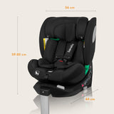 Scaun auto, Lionelo, Braam Air, i-Size, 0-36 Kg, 40-150 cm, Cu isofix si picior de fixare, Protectie laterala, Rotire 360 grade, Ajustare spatar in 5 pozitii, Tetiera reglabila in 14 trepte, Tehnologie de ventilatie Air Flow, Conform cu R129, Gri