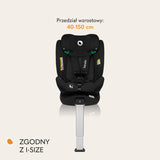 Scaun auto, Lionelo, Braam Air, i-Size, 0-36 Kg, 40-150 cm, Cu isofix si picior de fixare, Protectie laterala, Rotire 360 grade, Ajustare spatar in 5 pozitii, Tetiera reglabila in 14 trepte, Tehnologie de ventilatie Air Flow, Conform cu R129, Gri