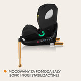 Scaun auto, Lionelo, Braam Air, i-Size, 0-36 Kg, 40-150 cm, Cu isofix si picior de fixare, Protectie laterala, Rotire 360 grade, Ajustare spatar in 5 pozitii, Tetiera reglabila in 14 trepte, Tehnologie de ventilatie Air Flow, Conform cu R129, Gri