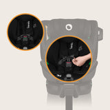 Scaun auto, Lionelo, Harmony i-Size, Rotire 360 grade, Protectie laterala, Cu spatar reglabil in 5 pozitii, Cu tetiera reglabila in 12 pozitii, 0-36 Kg, 40-150 cm, Cu Isofix, Husa din bambus, Conform cu ECE R129, Negru