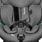Scaun auto, Lionelo, Harmony i-Size, Rotire 360 grade, Protectie laterala, Cu spatar reglabil in 5 pozitii, Cu tetiera reglabila in 12 pozitii, 0-36 Kg, 40-150 cm, Cu Isofix, Husa din bambus, Conform cu ECE R129, Gri deschis