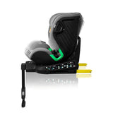 Scaun auto, Lionelo, Harmony i-Size, Rotire 360 grade, Protectie laterala, Cu spatar reglabil in 5 pozitii, Cu tetiera reglabila in 12 pozitii, 0-36 Kg, 40-150 cm, Cu Isofix, Husa din bambus, Conform cu ECE R129, Gri deschis