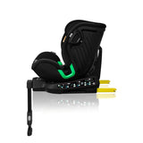 Scaun auto, Lionelo, Harmony i-Size, Rotire 360 grade, Protectie laterala, Cu spatar reglabil in 5 pozitii, Cu tetiera reglabila in 12 pozitii, 0-36 Kg, 40-150 cm, Cu Isofix, Husa din bambus, Conform cu ECE R129, Negru