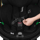 Scaun auto, Lionelo, Harmony i-Size, Rotire 360 grade, Protectie laterala, Cu spatar reglabil in 5 pozitii, Cu tetiera reglabila in 12 pozitii, 0-36 Kg, 40-150 cm, Cu Isofix, Husa din bambus, Conform cu ECE R129, Negru