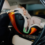 Scaun auto, Lionelo, Harmony i-Size, Rotire 360 grade, Protectie laterala, Cu spatar reglabil in 5 pozitii, Cu tetiera reglabila in 12 pozitii, 0-36 Kg, 40-150 cm, Cu Isofix, Husa din bambus, Conform cu ECE R129, Gri deschis