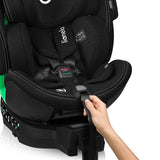 Scaun auto, Lionelo, Harmony i-Size, Rotire 360 grade, Protectie laterala, Cu spatar reglabil in 5 pozitii, Cu tetiera reglabila in 12 pozitii, 0-36 Kg, 40-150 cm, Cu Isofix, Husa din bambus, Conform cu ECE R129, Negru