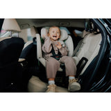 Scaun auto, Lionelo, Harmony i-Size, Rotire 360 grade, Protectie laterala, Cu spatar reglabil in 5 pozitii, Cu tetiera reglabila in 12 pozitii, 0-36 Kg, 40-150 cm, Cu Isofix, Husa din bambus, Conform cu ECE R129, Gri inchis