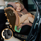Scaun auto, Lionelo, Harmony i-Size, Rotire 360 grade, Protectie laterala, Cu spatar reglabil in 5 pozitii, Cu tetiera reglabila in 12 pozitii, 0-36 Kg, 40-150 cm, Cu Isofix, Husa din bambus, Conform cu ECE R129, Gri inchis