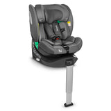 Scaun auto, Lionelo, i-Size Braam, 0-36 Kg, 40-150 cm, Cu isofix si picior de fixare, Protectie laterala, Rotire 360 grade, Ajustare spatar in 5 pozitii, Tetiera reglabila in 14 trepte, Conform cu standardul european de securitate R129, Gri