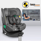 Scaun auto, Lionelo, i-Size Braam, 0-36 Kg, 40-150 cm, Cu isofix si picior de fixare, Protectie laterala, Rotire 360 grade, Ajustare spatar in 5 pozitii, Tetiera reglabila in 14 trepte, Conform cu standardul european de securitate R129, Gri