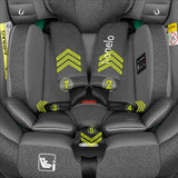 Scaun auto, Lionelo, i-Size Braam, 0-36 Kg, 40-150 cm, Cu isofix si picior de fixare, Protectie laterala, Rotire 360 grade, Ajustare spatar in 5 pozitii, Tetiera reglabila in 14 trepte, Conform cu standardul european de securitate R129, Gri