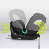 Scaun auto, Lionelo, i-Size Braam, 0-36 Kg, 40-150 cm, Cu isofix si picior de fixare, Protectie laterala, Rotire 360 grade, Ajustare spatar in 5 pozitii, Tetiera reglabila in 14 trepte, Conform cu standardul european de securitate R129, Gri