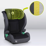 Scaun auto, Lionelo, i-Size Igo, 100- 150 cm, Cu isofix, Protectie laterala, Ajustare spatar in 2 pozitii, Tetiera Tri-Guard reglabila in 11 pozitii, Conform cu standardul european de securitate R129, Gri