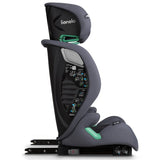 Scaun auto, Lionelo, i-Size Igo, 100- 150 cm, Cu isofix, Protectie laterala, Ajustare spatar in 2 pozitii, Tetiera Tri-Guard reglabila in 11 pozitii, Conform cu standardul european de securitate R129, Gri