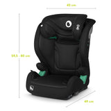 Scaun auto, Lionelo, i-Size Igo, 100- 150 cm, Cu isofix, Protectie laterala, Ajustare spatar in 2 pozitii, Tetiera Tri-Guard reglabila in 11 pozitii, Conform cu standardul european de securitate R129, Negru