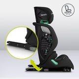 Scaun auto, Lionelo, i-Size Igo, 100- 150 cm, Cu isofix, Protectie laterala, Ajustare spatar in 2 pozitii, Tetiera Tri-Guard reglabila in 11 pozitii, Conform cu standardul european de securitate R129, Negru