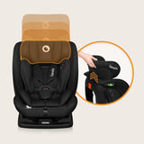 Scaun auto, Lionelo, i-Size Izzy, 0-36 Kg, 40-150 cm, Instalare cu centurile masinii, Protectie laterala, Ajustare spatar in 3 pozitii, Tetiera reglabila in 13 trepte, Conform cu R129, Negru