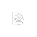 Scaun auto, Lionelo, i-Size Izzy, 0-36 Kg, 40-150 cm, Instalare cu centurile masinii, Protectie laterala, Ajustare spatar in 3 pozitii, Tetiera reglabila in 13 trepte, Conform cu R129, Negru
