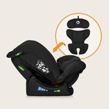 Scaun auto, Lionelo, i-Size Izzy, 0-36 Kg, 40-150 cm, Instalare cu centurile masinii, Protectie laterala, Ajustare spatar in 3 pozitii, Tetiera reglabila in 13 trepte, Conform cu R129, Negru